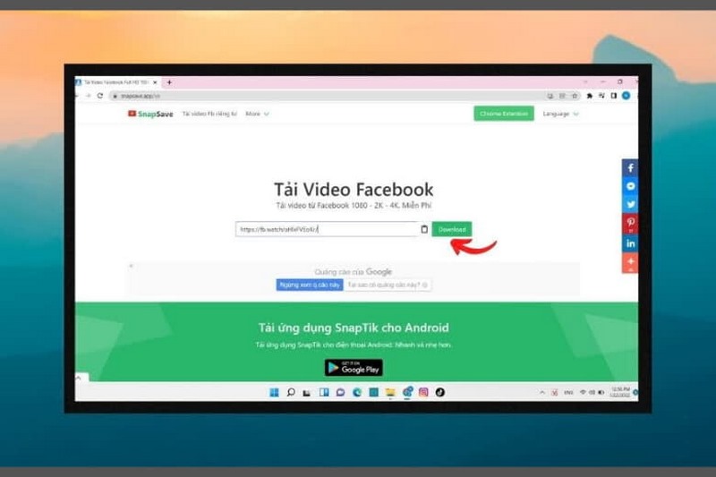 Tải video từ link Facebook về máy tính