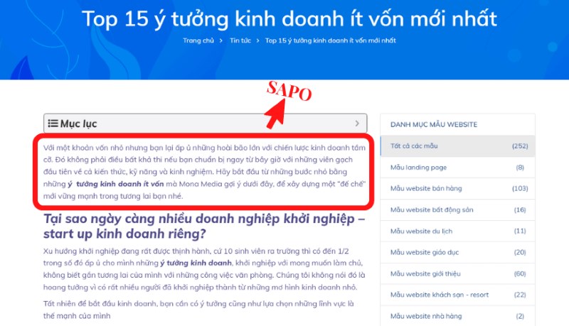 Các yếu tố cần lưu ý khi viết sapo