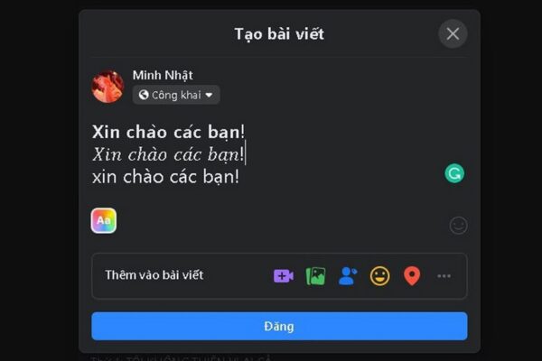 Viết chữ kiểu trên Facebook khiến bài viết của mình nổi bật hơn