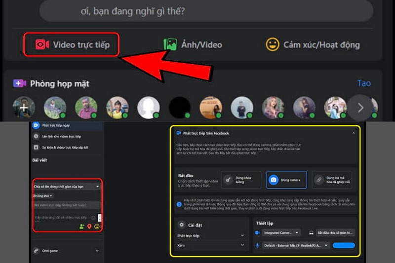 Cách phát trực tiếp trên Facebook từ máy tính