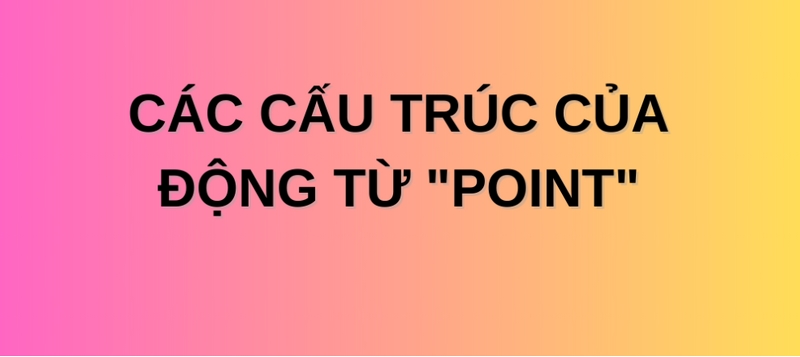 Các cấu trúc của động từ Point